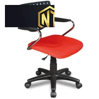 Ghế nhân viên tựa bằng nhựa, đệm mút được bọc vải  SG532